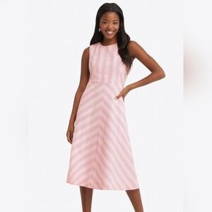 Draper James Midi Love Circle in Pink Seersucker